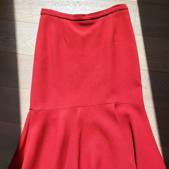 Michael KORS Collection RED wool skirt SZ6 - Picture 4 of 5